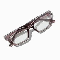 Gray Rectangular Clear Lens Frames