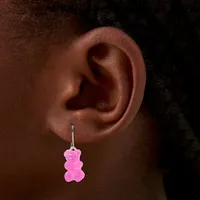 Silver 0.5" Gummy Bears® Drop Earrings - Purple