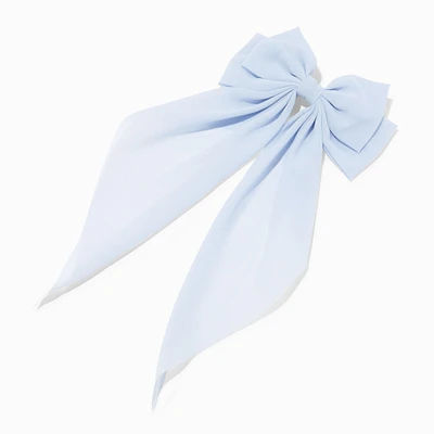 Light Blue Long Tail Hair Bow Clip