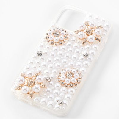 Crystal & Pearl Flowers Bling Phone Case