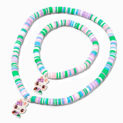 Claire's Club Fimo Clay Bunny Disc Jewelry Set - 2 Pack
