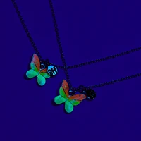 Best Friends Glow In the Dark Butterfly Pendant Necklaces - 2 Pack