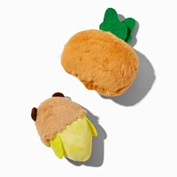 Capybara Carrot & Banana Plush Magnet Set - 2 Pack