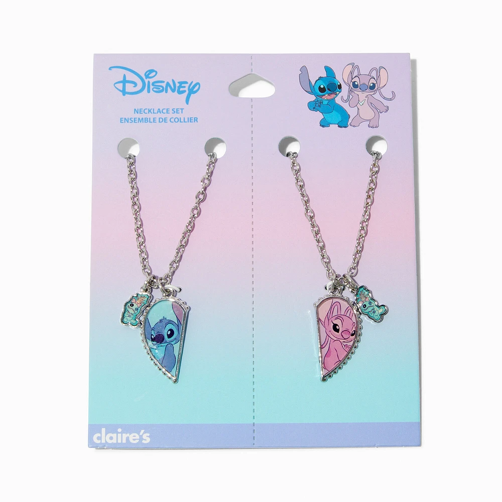 Disney Stitch Claire's Exclusive BFF Split Heart Necklace Set - 2 Pack