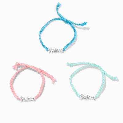 Best Friends Pastel Sister Stretch Friendship Bracelets - 3 Pack