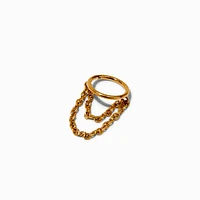 Gold-tone Stainless Steel Chain 18G Cartilage Hoop Earring