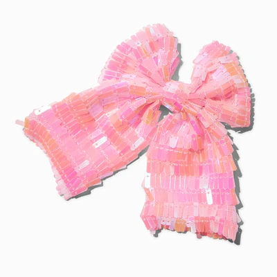 Claire's Club Square Sequin Hair Bow Clip