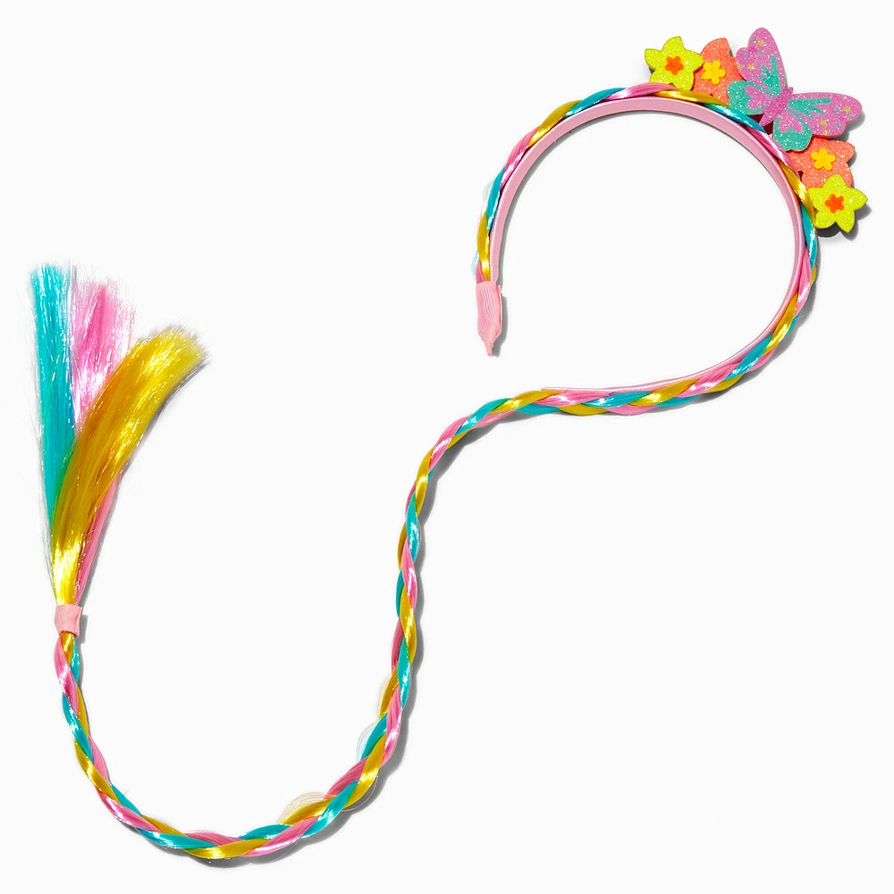 Claire's Club Neon Flower Faux Hair Headband