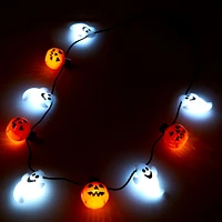 Halloween Jack-O'-Lantern & Ghost Light-Up Necklace