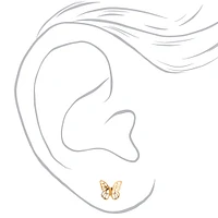 C LUXE by Claire's 18k Yellow Gold Plated Butterfly Stud Earrings