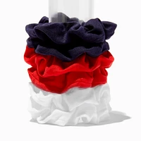 Red, White & Blue Hair Scrunchies - 6 Pack