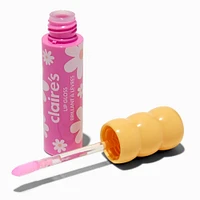 Yellow Daisy Pink Lip Gloss Wand