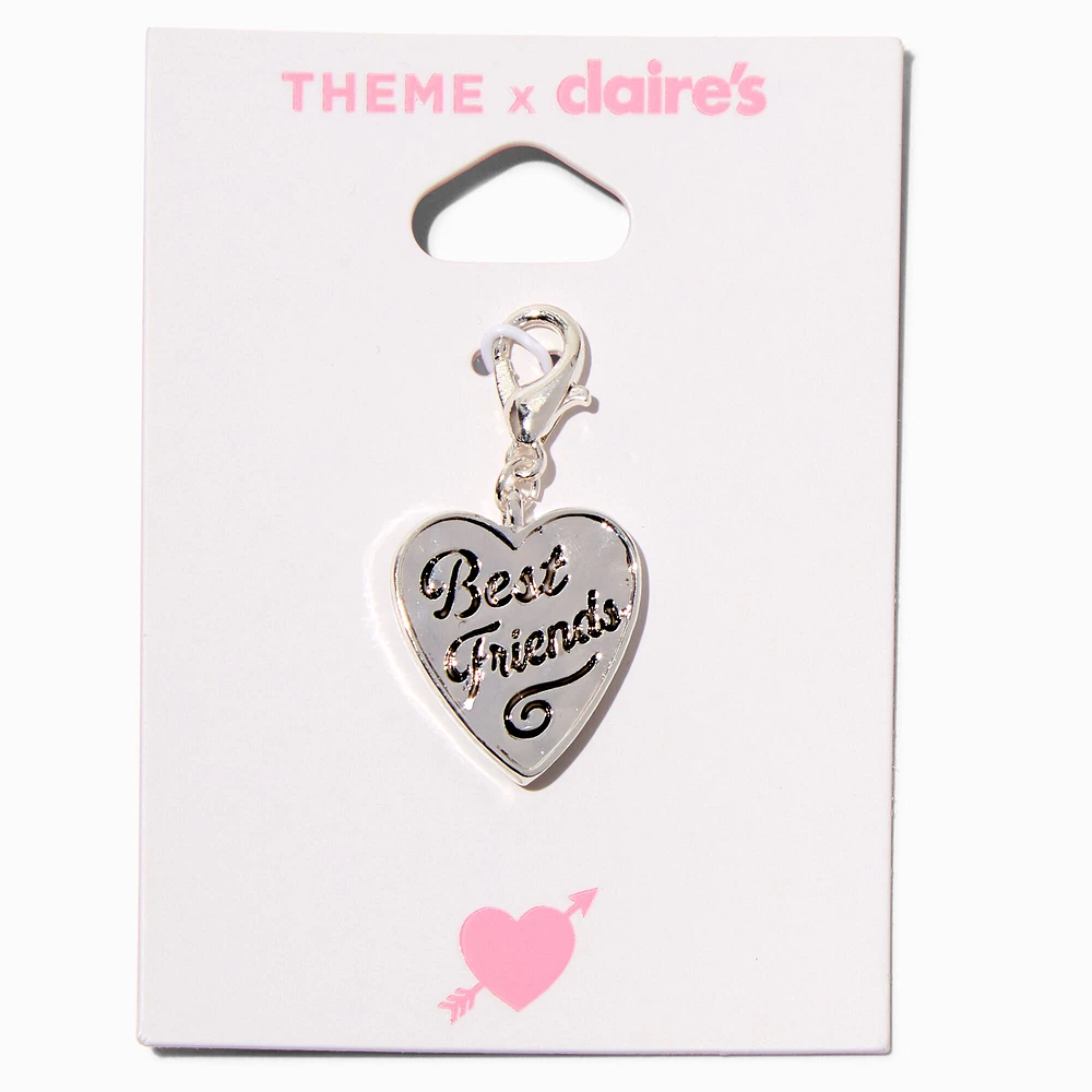 T H E M E x Claire's Silver-tone Best Friends Heart Charm