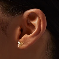 Gold-tone Butterfly Stud Earrings