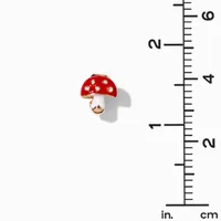 Red Mushroom Clip-On Stud Earrings