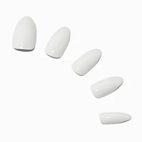 Glossy White Stiletto Vegan Faux Nail Set - 24 Pack