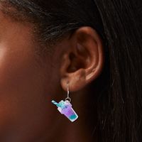 Purple Glow in the Dark 0.5" Gummy Bears® Drink Drop Earrings