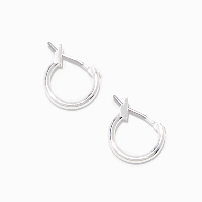 Silver 10MM Hoop Earrings