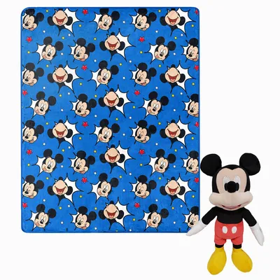 Disney Mickey Mouse Hugger Pillow & Silk Touch Throw Set