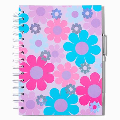Holographic Daisy Spiral Notebook