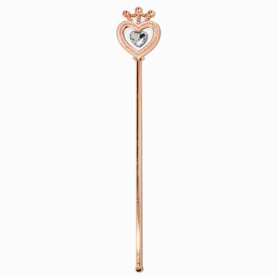 Claire's Club Rose Gold Dangle Heart Wand