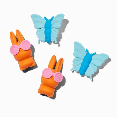 Bunny & Butterfly Erasers - 4 Pack