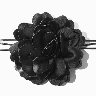 Black Rosette Choker Necklace