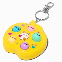 Yellow Apple Whac-A-Mole Game Keychain