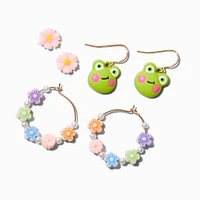 Summer Frog Earring Stackables Set - 3 Pack