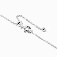 C LUXE by Claire's Sterling Silver Plated Cubic Zirconia Confetti Chain Necklace