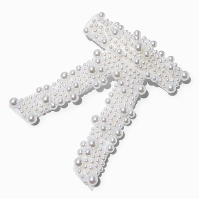 Pavé Pearl Bow Barrette