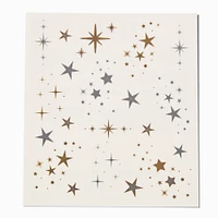 Silver & Gold Star Temporary Tattoos