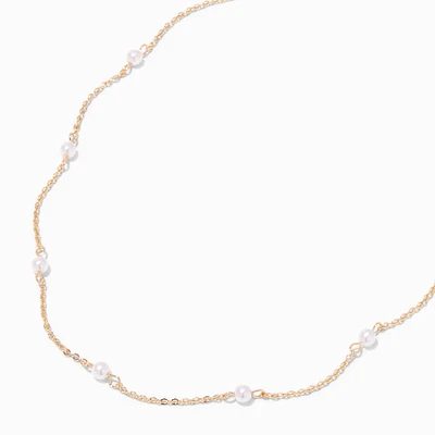 Gold-tone & Pearl Choker Necklace