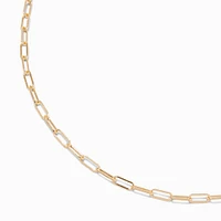 Gold-tone Paperclip Chain Necklace