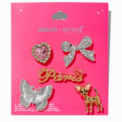 Claire's x Sliving by Paris Hilton Pin Set - 5 Pack