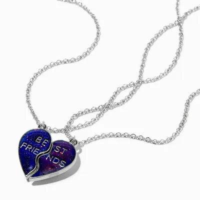 Best Friends Mood Split Heart Necklaces - 2 Pack