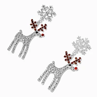 Rhinestone Reindeer Drop Earrings