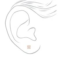 C LUXE by Claire's 18k Yellow Gold Plated Cubic Zirconia 5MM Round Stud Earrings