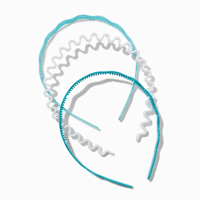 Claire's Club Blue Wavy Mixed Headbands - 3 Pack