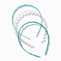 Claire's Club Blue Wavy Mixed Headbands - 3 Pack