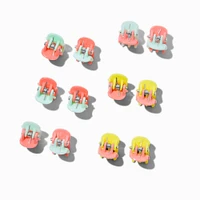 Colorblock Mini Hair Claws - 12 Pack