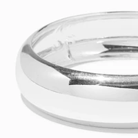 Silver-tone Chunky Bangle Bracelet