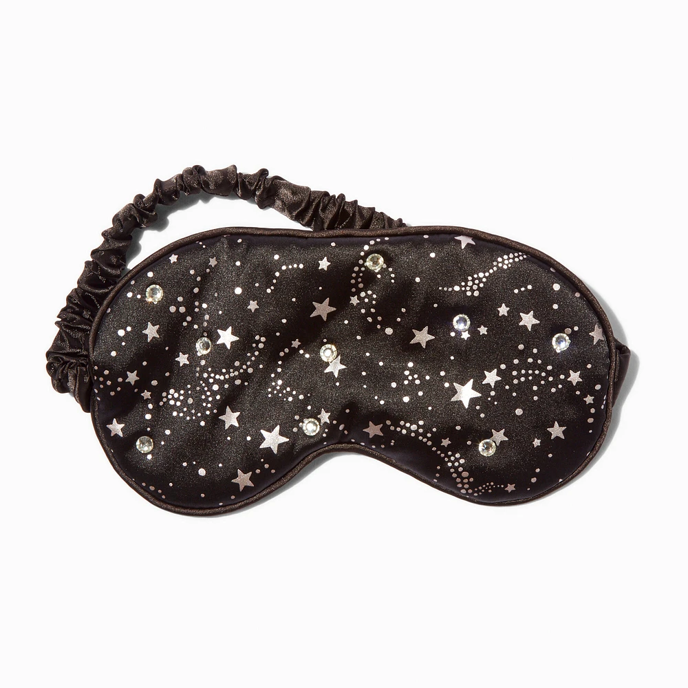 Black Star Bling Satin Sleeping Mask