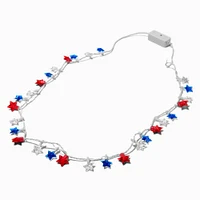 Red, White, & Blue Stars Light Up Necklace