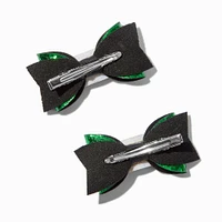 St. Patrick's Day Leprechaun Hair Bow Clips - 2 Pack