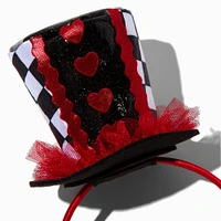 Queen of Hearts Top Hat Headband