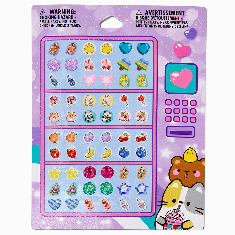 Claire's Club Vending Machine Stick On Earrings - 30 Pack