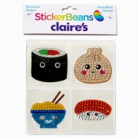 StickerBeans® Claire's Exclusive Asian Food Rhinestone Sticker Set - 4 Pack