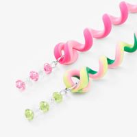 Pink & Green Spiral Faux Hair - 2 Pack