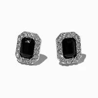 Black Halo Stud Earrings